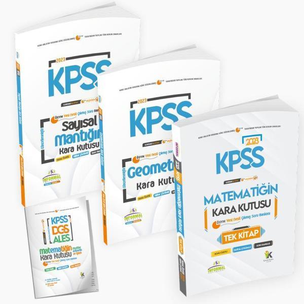 KPSS Matematik TEK Kitap-Geometri ve Sayısal Mantık Kara Kutu Dijital Çözümlü Soru Bankası Set - İnformal Yayınları - Image 1