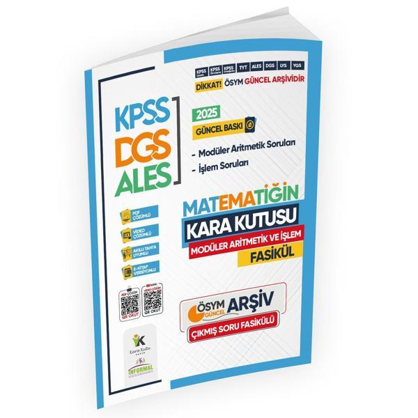 2025 KPSS-DGS-ALES Matematik Kara Kutu Modüler Aritmetik & İşlem Fasikül Dergi Tamamı D.Çözümlü - İnformal Yayınları - Image 1
