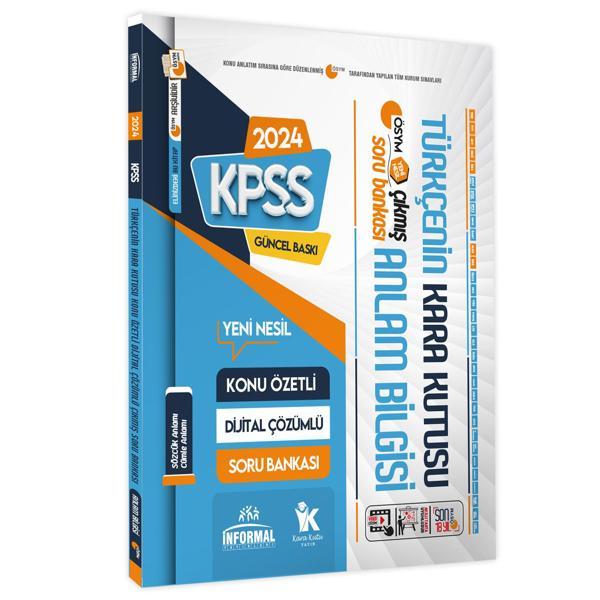 KPSS Türkçenin Kara Kutusu ANLAM BİLGİSİ (Sözcük-Cümle) D.Çözümlü Konu Özetli Soru Bankası - İnformal Yayınları - Image 1