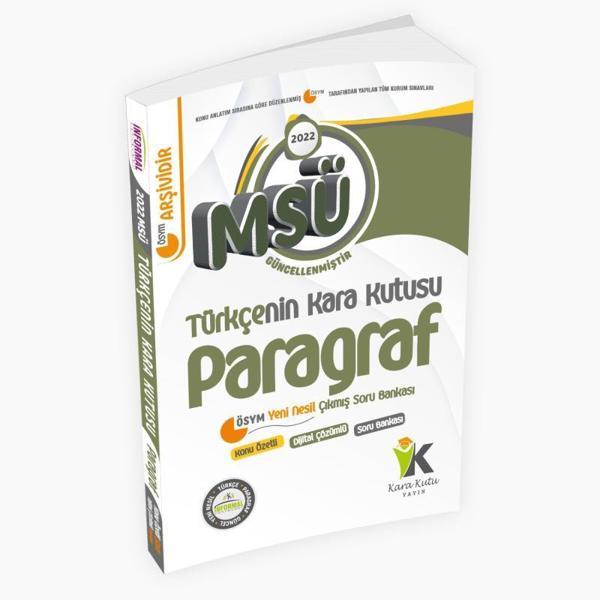 MSÜ Türkçenin Kara Kutusu Paragraf Konu Özetli Dijital Çözümlü Çıkmış Soru Bankası - İnformal Yayınları - Image 1