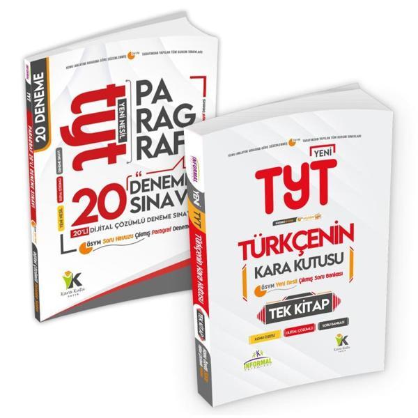 YKS-TYT Kara Kutu TÜRKÇE TEK KİTAP Soru Bankası ve PARAGRAF Denemesi Dijital Çözümlü 2li Set - İnformal Yayınları - Image 1