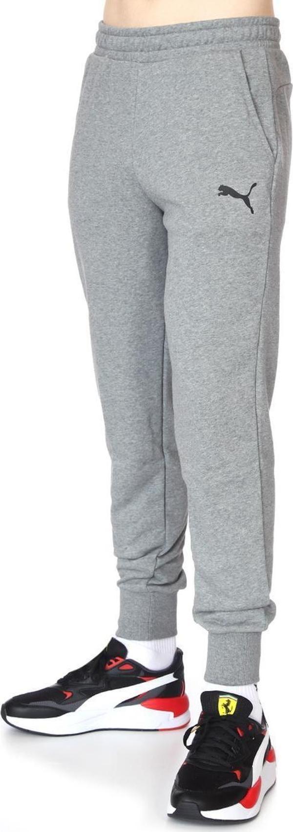 Puma ESS Logo Pants TR cl Medium Gray Heather Erkek Eşofman Altı - Image 1