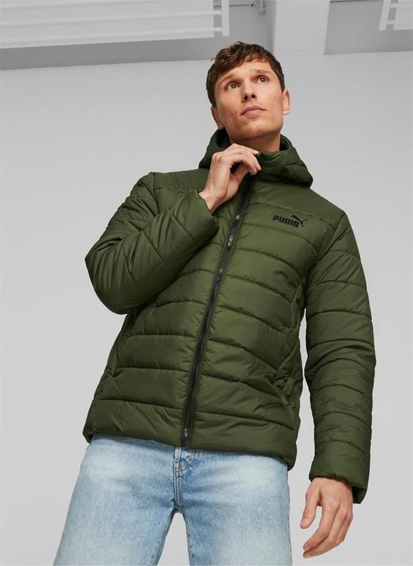Puma ESS Hooded Padded Jacket Myrtle Erkek Mont - Image 1