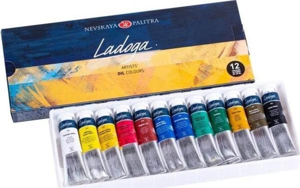 St. Petersburg Ladoga Yağlıboya Seti 12 Renk x 18 ml Karton Kutu - Image 1