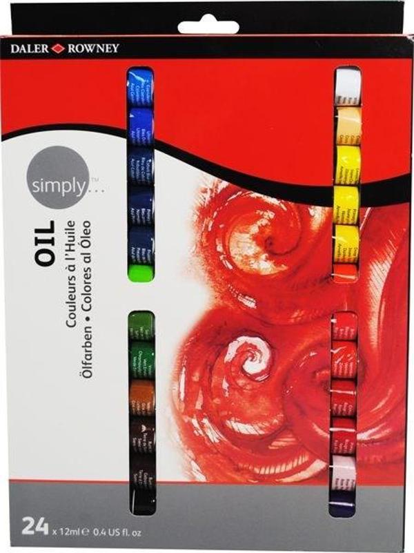 Daler Rowney Simply Oil Set 24 Renk x 12 ml. Yağlı Boya - Image 1