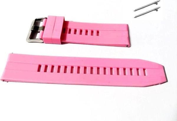 Fado 22 mm Akıllı Pimli Silikon Kayış (1) Pembe - Image 1
