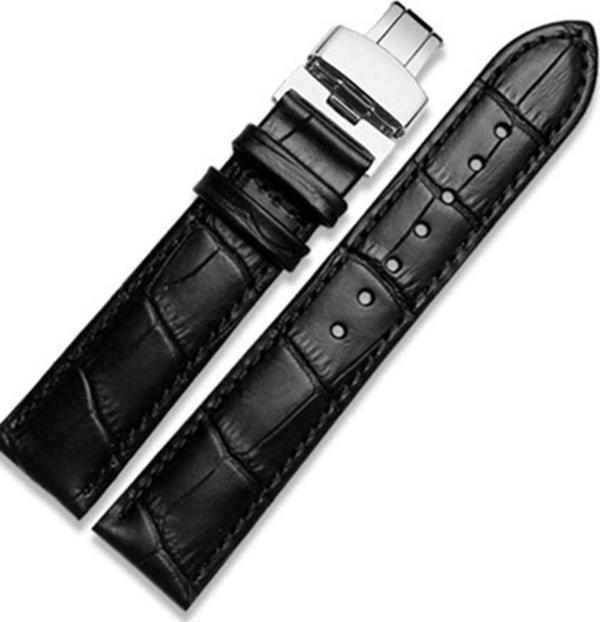 Fado Hertür Saate Uygun Kelebek Toka 22 mm Siyah Kordon - Image 1