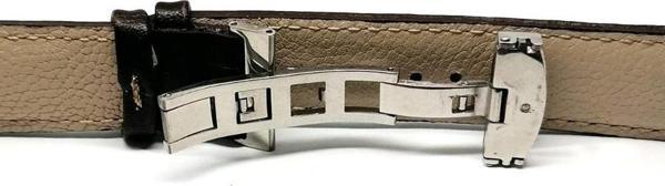 Fado Hertür Saate Uygun Kelebek Toka 24 mm Koyu Kahverengi Kordon - Image 1
