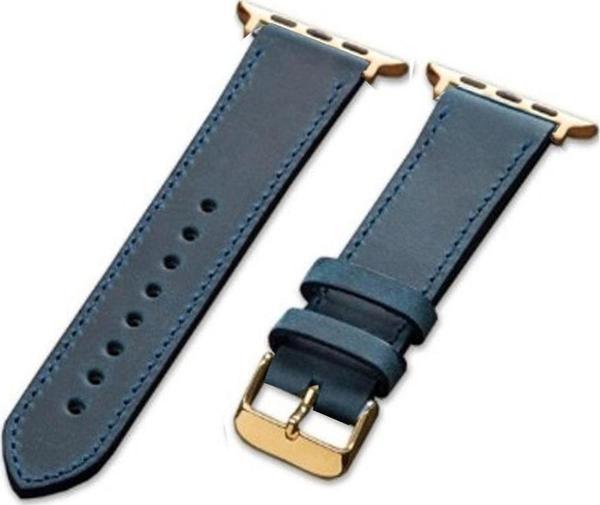 Fado Akıllı Saat Uyumlu Lüks Deri Saat Kordonu Kroko 32 mm / 38 mm Mavi - Image 1