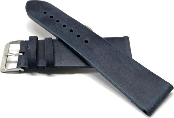 Fado Fosil Uyumlu Hakiki Grizi Deri Saat Kordonu 20 mm Koyu Mavi - Image 1