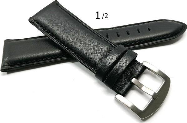 Fado Hakiki Deri Her Markaya Uygun 22 mm Siyah Deri Saat Kordonu 1 / 2 - Image 1
