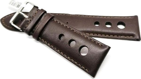 Fado Tissota Uyumlu Hakiki Deri 24 mm Kahverengi Saat Kordonu - Image 1
