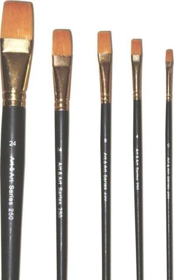 Art & Art 250 Serisi Sentetik Kıllı Yassı Fırça No:10 - Image 1