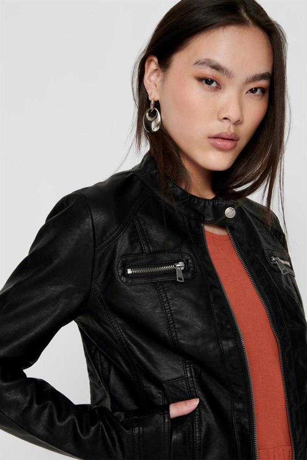 Only Kadın Ceket Onlbandit Faux Leather Biker Otw Noos - Image 1