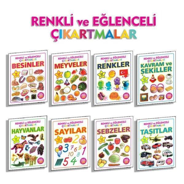 Renkli ve Eğlenceli Çıkartmalar Seti - 8 Kitap Takım - Parıltı Yayınları - Image 1