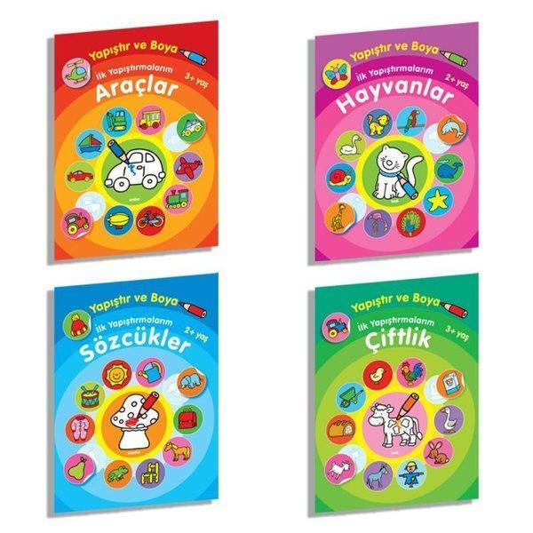 Yapıştır ve Boya İlk Yapıştırmalarım Seti - 4 Kitap Takım - Parıltı Yayınları - Image 1