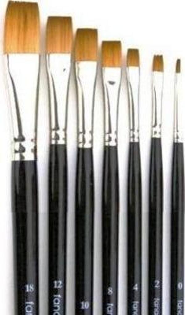 Fanart Seri 510 Sentetik Samur Yassı Fırça No: 8 - Image 1