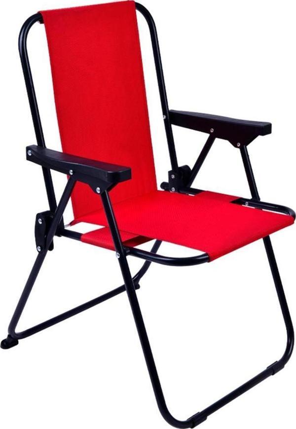 EXENT LÜX Çocuk Piknik Sandalyesi-Mini Kamp Sandalyesi-KIRMIZI - Image 1