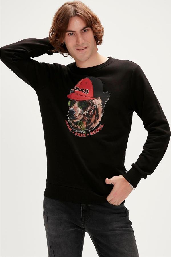 Bad Bear Rebel Crewneck Erkek Sweatshirt - Image 1