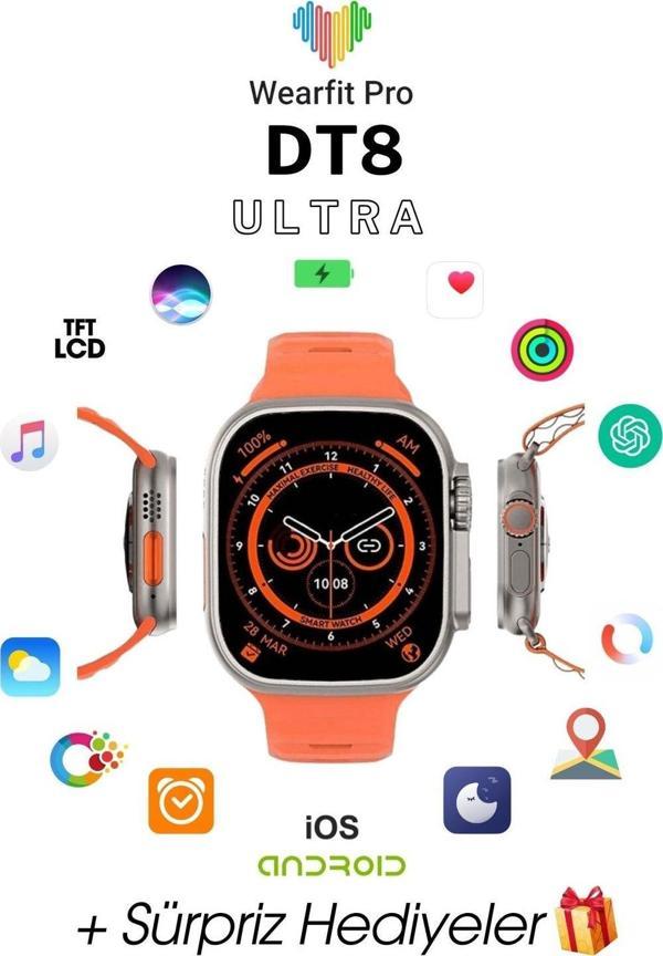 Wearfit Hk9 Ultra 2 Max Akıllı Kol Saati (Smart Watch Model:İnç 49 Mm Amoled Ekran (Gri) - Image 1