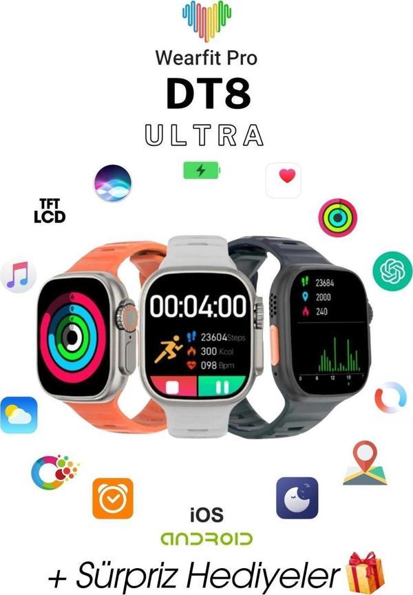 Wearfit Hk9 Ultra 2 Max Akıllı Kol Saati (Smart Watch Model:İnç 49 Mm Amoled Ekran (Siyah) - Image 1