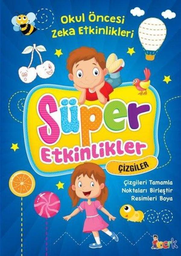 Süper Etkinlikler - Çizgiler-Okul Öncesi Zeka Etkinlikleri - Bıcırık Yayınları - Image 1