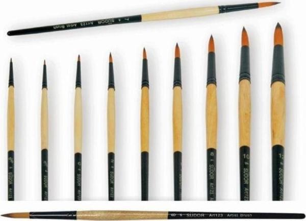 Südor 123 Serisi Sentetik Kıl Yuvarlak Uçlu Fırça No:3 - Image 1