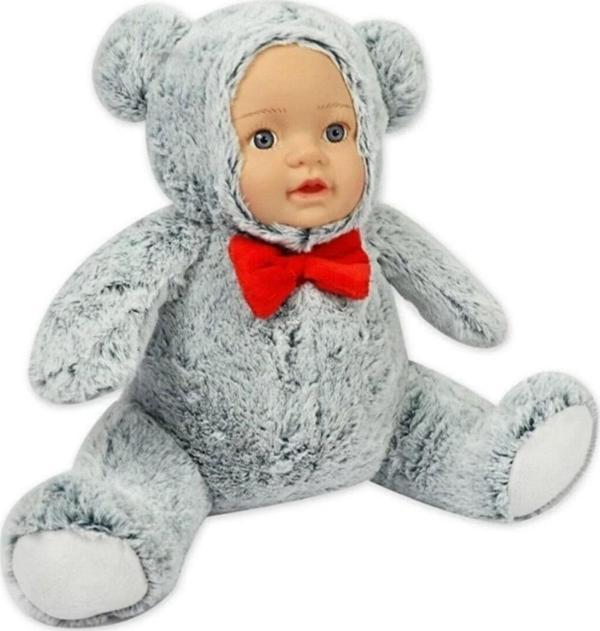 Şeker Adası Halley Sevimli Gerçek Bebek Yüzlü Gri Ayı 30 Cm - Image 1