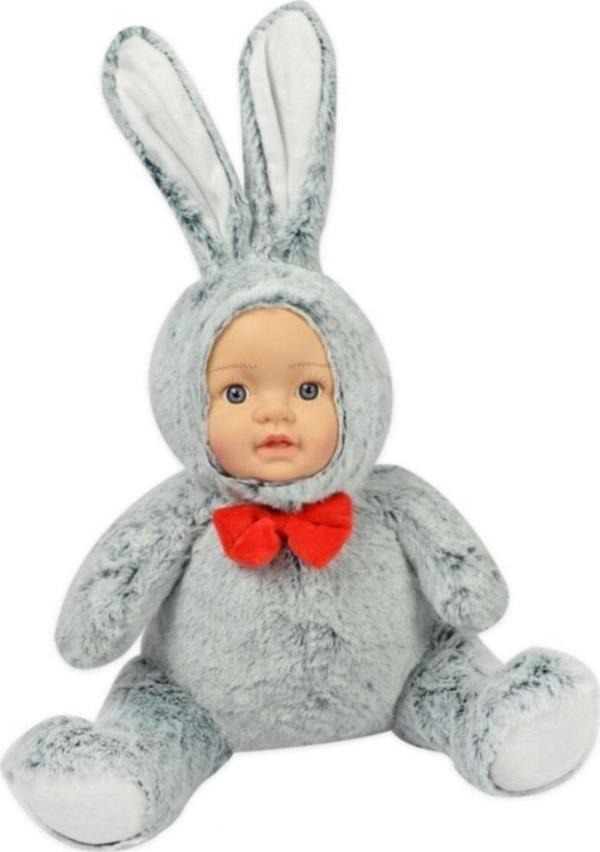Şeker Adası Halley Sevimli Gerçek Bebek Yüzlü Gri Tavşan 30 Cm - Image 1