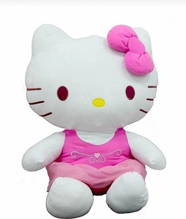 Şeker Adası Ithal Lisanslı Peluş Hello Kitty Fiyonklu Oyun Ve Uyku Arkadaşı Peluş Kedi - Hediyelik - Image 1