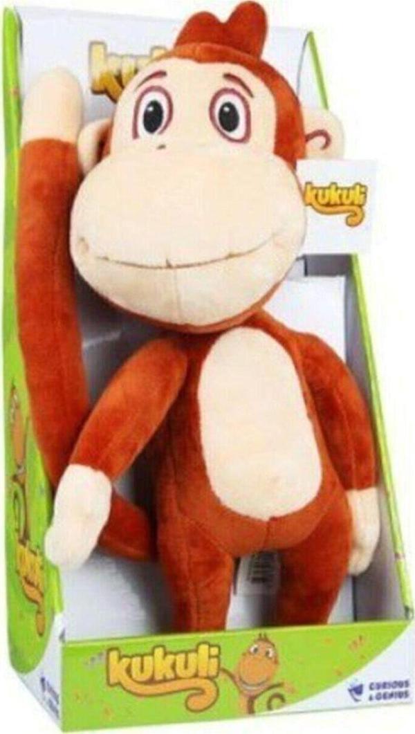 Şeker Adası Kukuli Orijinal Lisanslı Sesli Peluş Maymun 35 Cm - Image 1