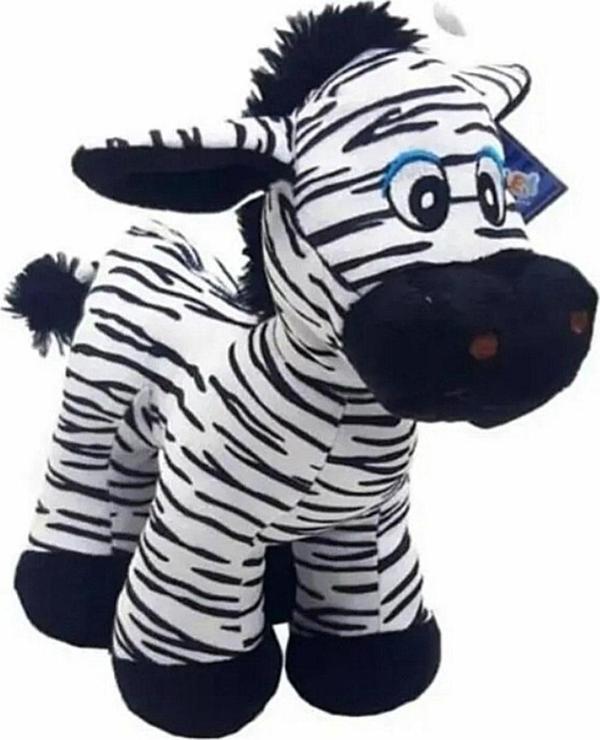 Şeker Adası Sevimli Çizgili Peluş Zebra 28 Cm - Hediyelik Uyku Ve Oyun Arkadaşı Peluş Eşek Zebra Oyuncak - Image 1