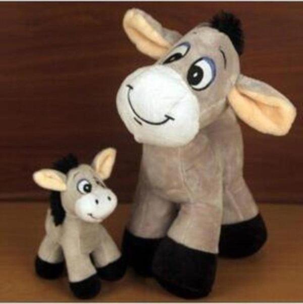 Şeker Adası Sevimli Eşek 28 Cm Ve Afacan Sıpası 15 Cm Peluş - Hediye Seti - Image 1