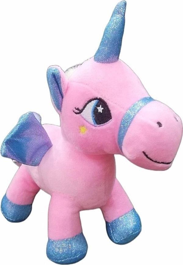 Şeker Adası Sevimli Kanatlı Boynuzlu Gökkuşağı Unicorn Pony At Peluş Oyuncak 20cm - En Güzel Hediye - Image 1