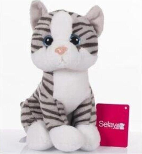 Şeker Adası Sevimli Sesli Miyavlayan Peluş Kedi 28 Cm / Doğum Günü Hediyesi / Uyku Ve Oyun Arkadaşı - Image 1