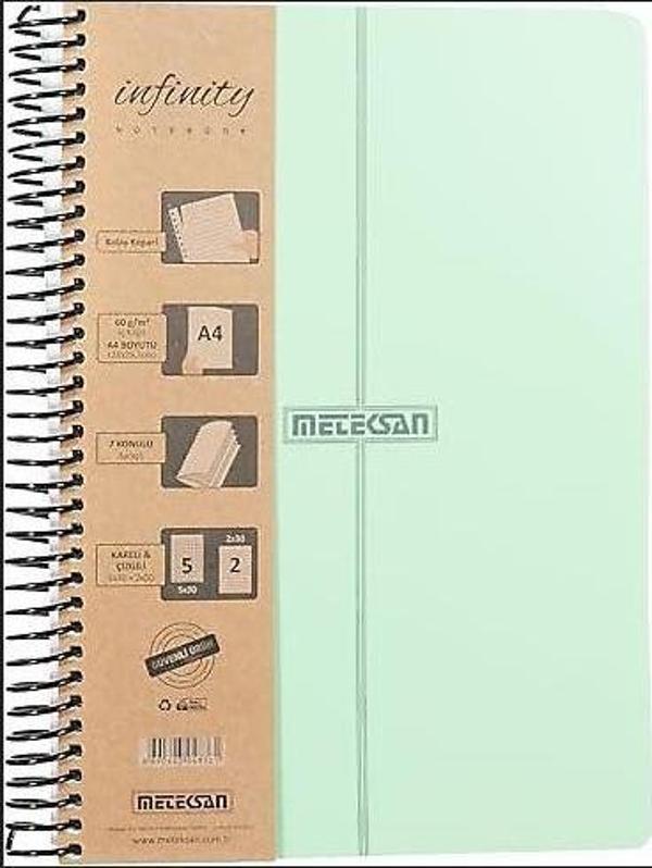 METEKSAN A4 İNFİNİTY SPİRALLİ  PP KAPAK  210YP 5+2 - Image 1