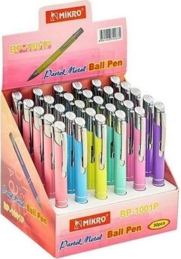 MİKRO TÜKENMEZ KALEM MİNİ METAL KALEM PASTEL RENK - Image 1