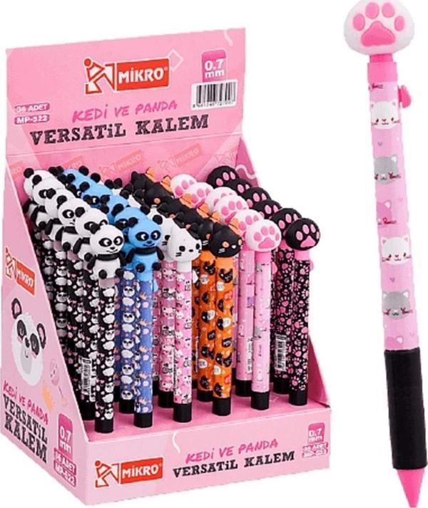 MİKRO VERSATİL KALEM 0.7mm MP-522 KEDİ ve PANDA - Image 1