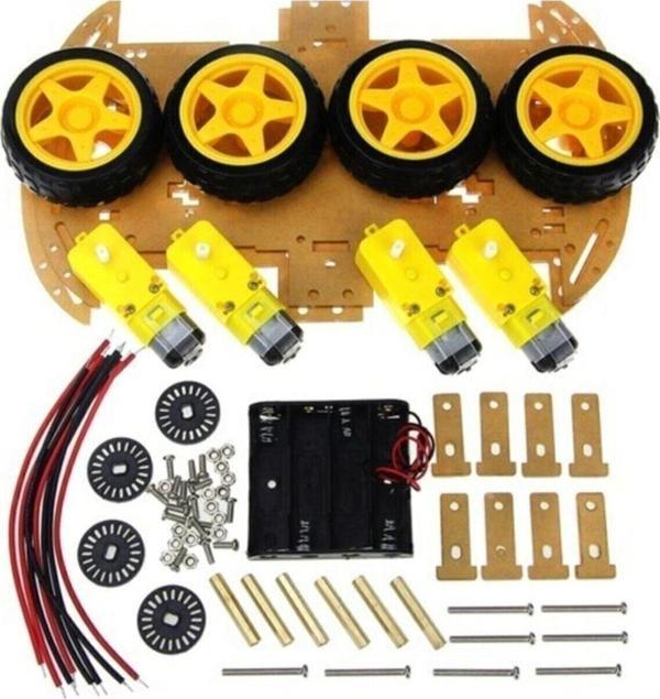 Arduino 4wd Araç Şase Kiti Robot Araba Kiti - Image 1