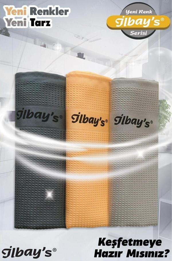İlbay's İthal 3'lü Mikrofiber Temizlik Bezi (40*60cm) Baskılı Yeni Renk Serisi - Image 1