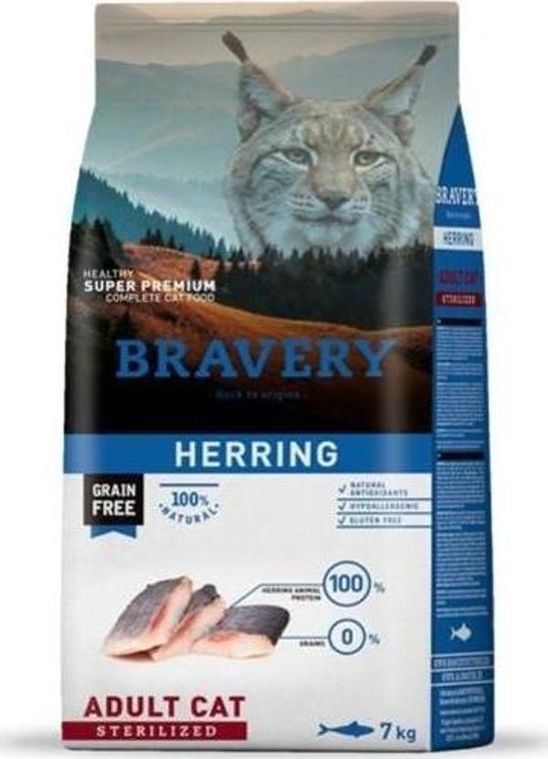 Bravery Tahılsız Ringa Balıklı Kısırlaştırılmış Kedi Maması 2kg - Image 1