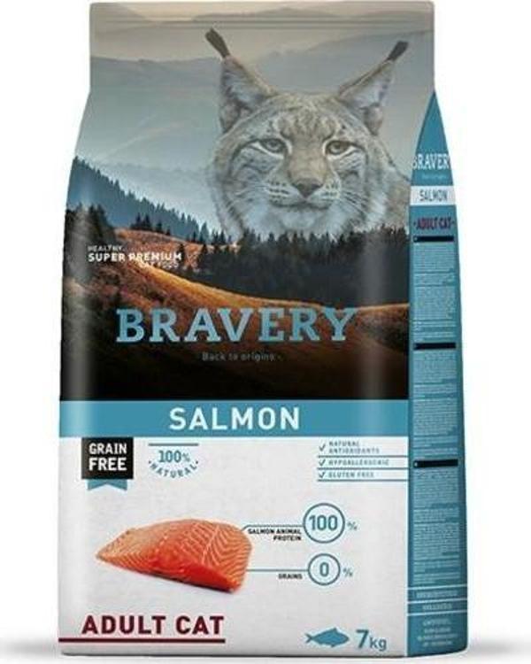 Bravery Tahılsız Somonlu Kısırlaştırılmış Kedi Maması 7kg - Image 1