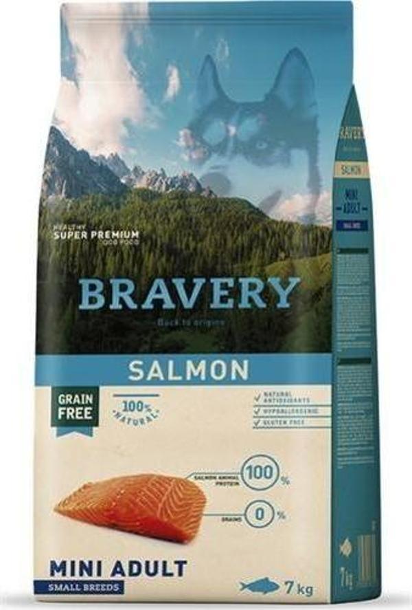 Bravery Tahılsız Somonlu Yetişkin Küçük Irk Köpek Maması 7Kg - Image 1