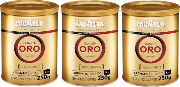 LavAzza Qualita Oro Filtre Kahve Teneke Kutu Üçlü Set (250 GR x 3 ) Orijinal - Image 1