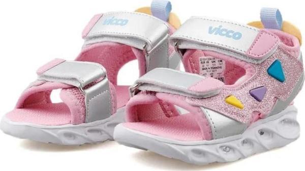 Vicco 321.B24Y.204 Hilda Pembe Phylon Işıklı Çocuk Sandalet - Image 1