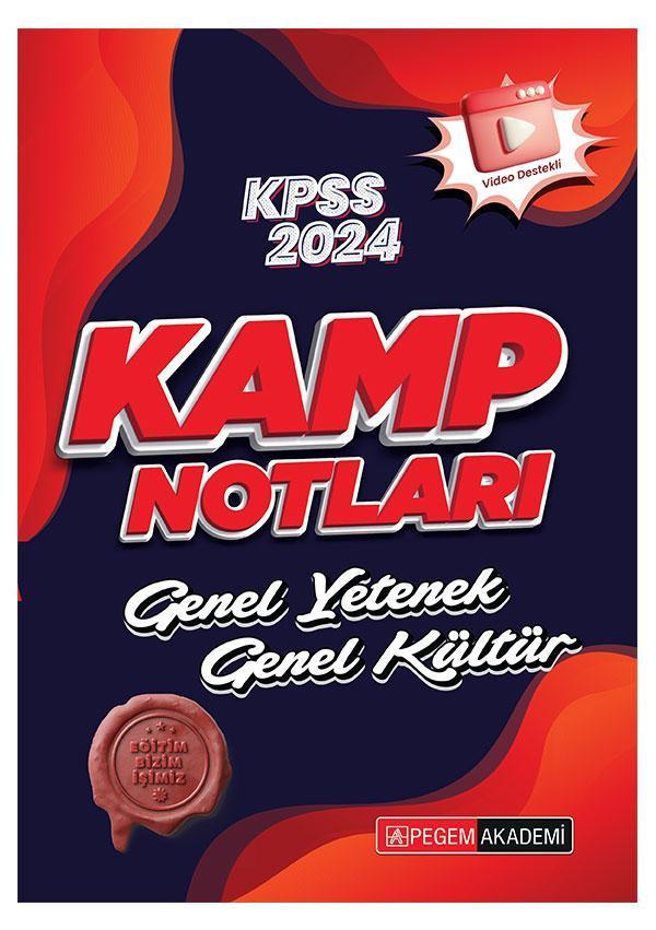 2024 KPSS Genel Yetenek Genel Kültür Kamp Notları - Pegem Akademi Yayıncılık - Image 1