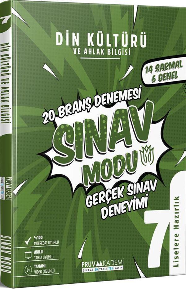 Pruva Akademi 7. Sınıf Din Kültürü ve Ahlak Bilgisi Sınav Modu 20 Deneme - Pruva Akademi - Image 1