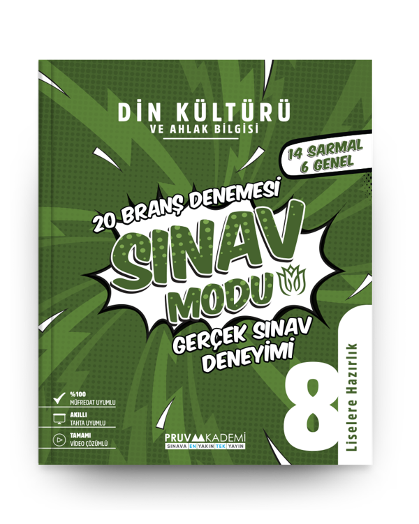 Pruva Akademi 8. Sınıf Din Kültürü ve Ahlak Bilgisi Sınav Modu 20 Deneme - Pruva Akademi - Image 1