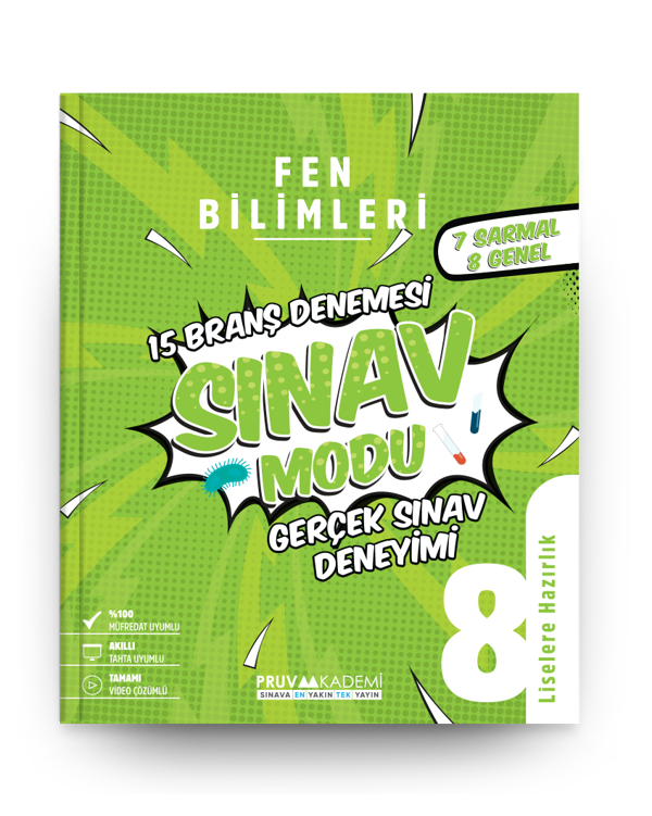 Pruva Akademi 8. Sınıf Fen Bilimleri Sınav Modu 15 Deneme - Pruva Akademi - Image 1