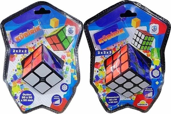 Şeker Adası Kaliteli Kübik Küp 3x3 Ve 2x2 Rubik 2'li Akıl Ve Zeka Küpü Oyun-öğretici Çözüm Kitapçığı Hediyeli - Image 1